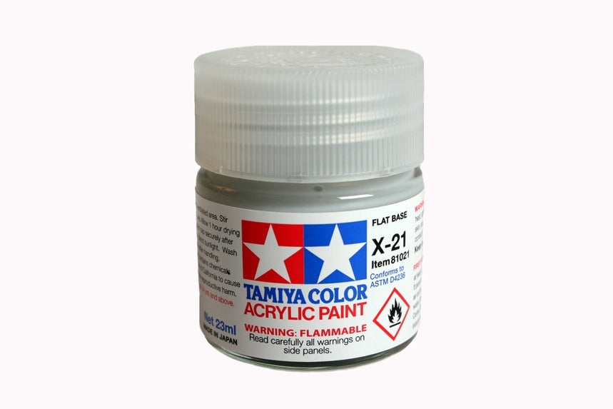 Tamiya Color Acrylic Paint X-21 Flat Base