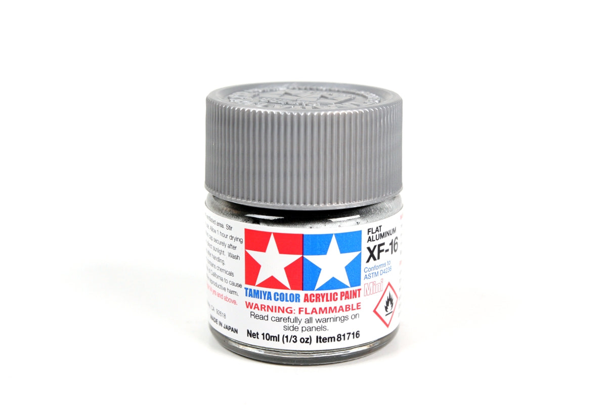 Tamiya Color Acrylic Paint Mini XF-16 Flat Aluminum