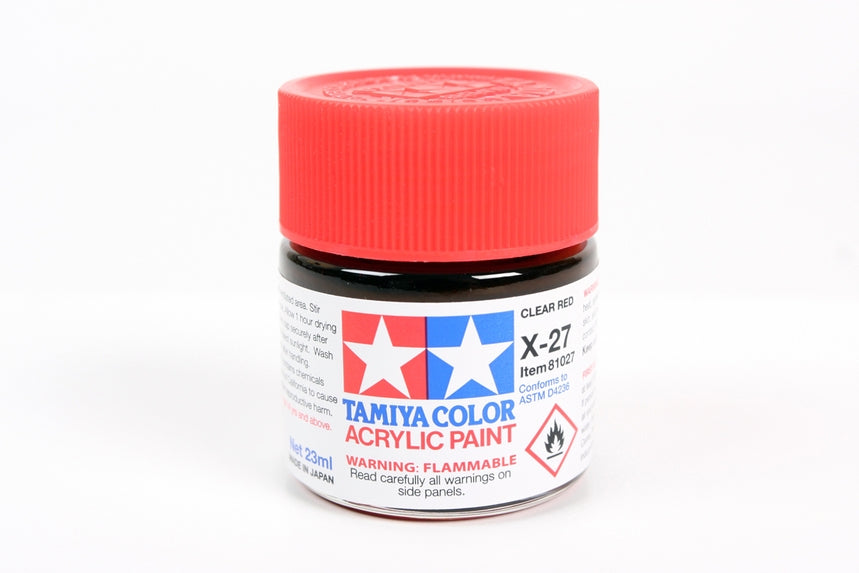 Tamiya Color Acrylic Paint Mini X-27 Clear Red