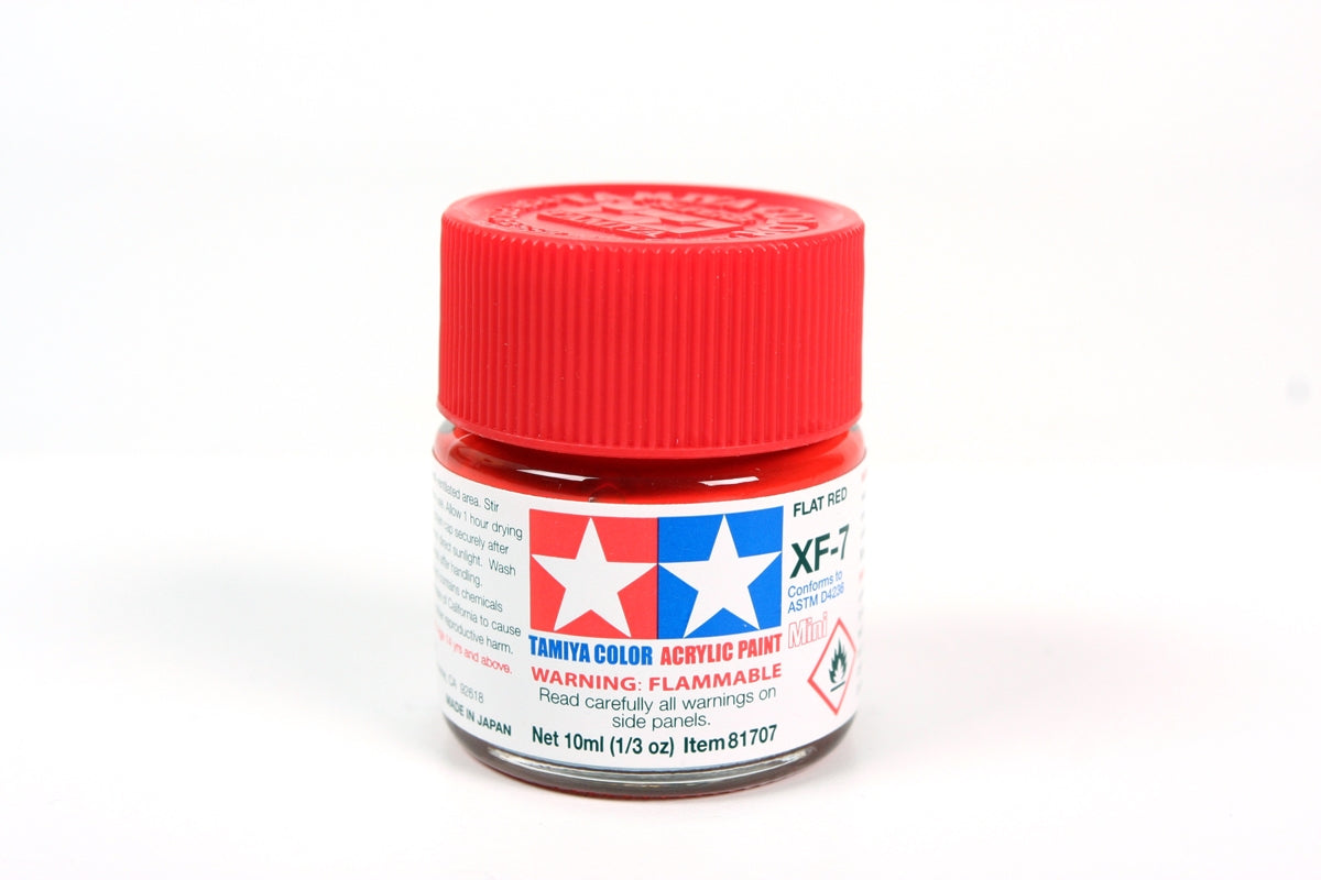 Tamiya Color Acrylic Paint Mini XF-7 Flat Red