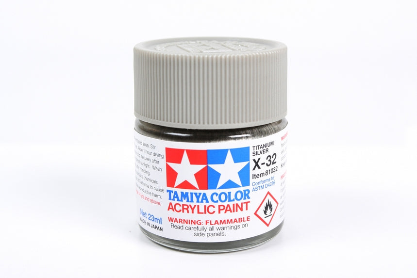 Tamiya Color Acrylic Paint Mini X-32 Titanium Silver