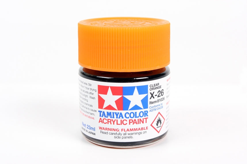 Tamiya Color Acrylic Paint Mini X-26 Clear Orange
