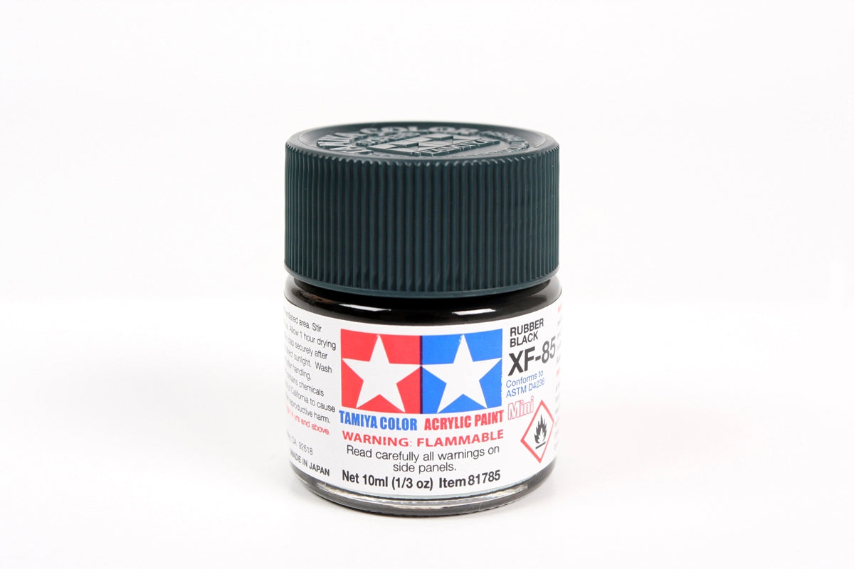 Tamiya Color Acrylic Paint Mini XF-85 Rubber Black