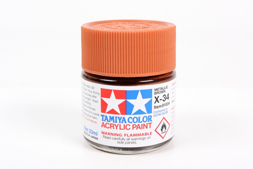 Tamiya Color Acrylic Paint Mini X-34 Metallic Brown