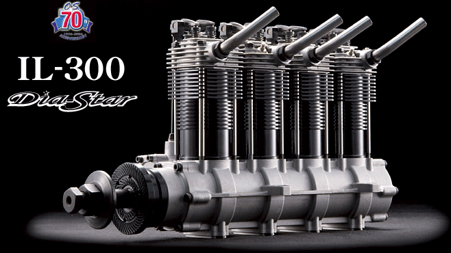 O.S. Engine OSMG1330 IL-300 Dia-Star Scale Inline 4-Cylinder Engine  [OSMG1330]