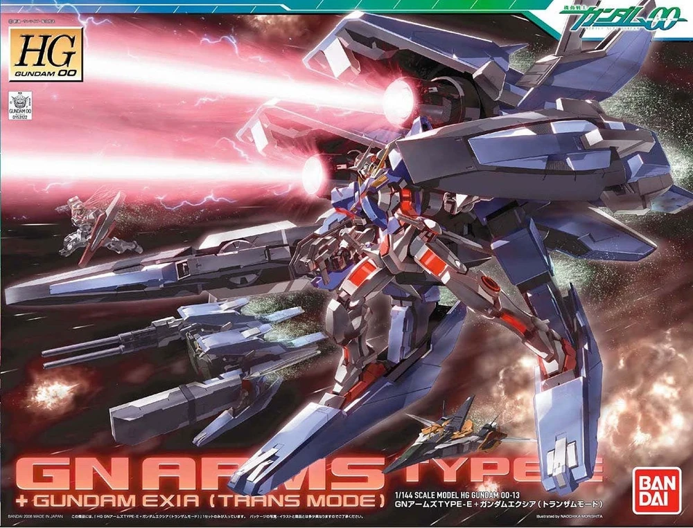 HG00 GN Arms Type E + Gundam Exia (Trans-Am Mode) 1/144 Scale High Grade Model