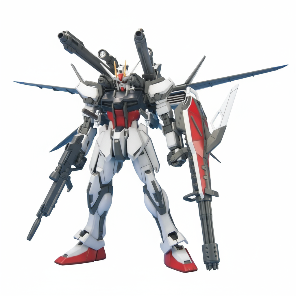 GAT-X105+P202QX Strike Gundam IWSP 1/100 Scale Master Grade Model