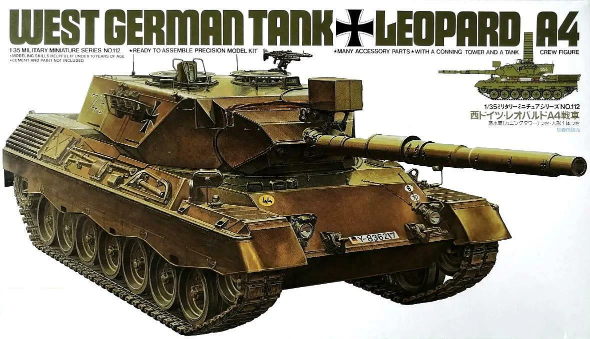 West German Tank Leopard A4 1/35 Military Miniature Series No.112