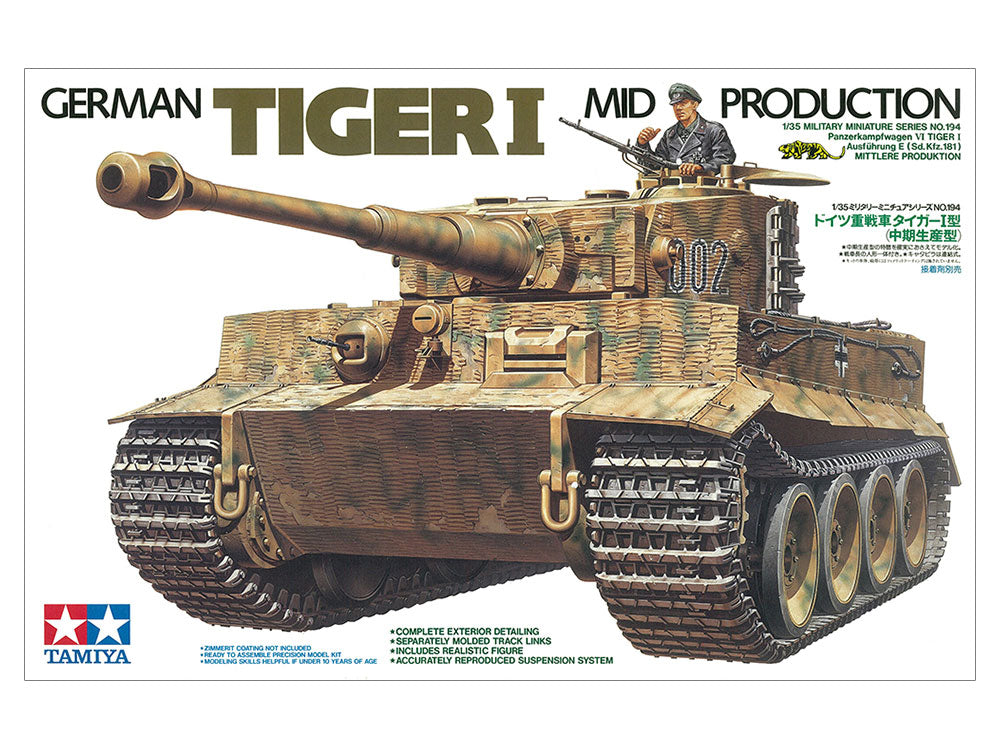 German Tiger I Mid Production 1/35 Military Miniatures Series No.194