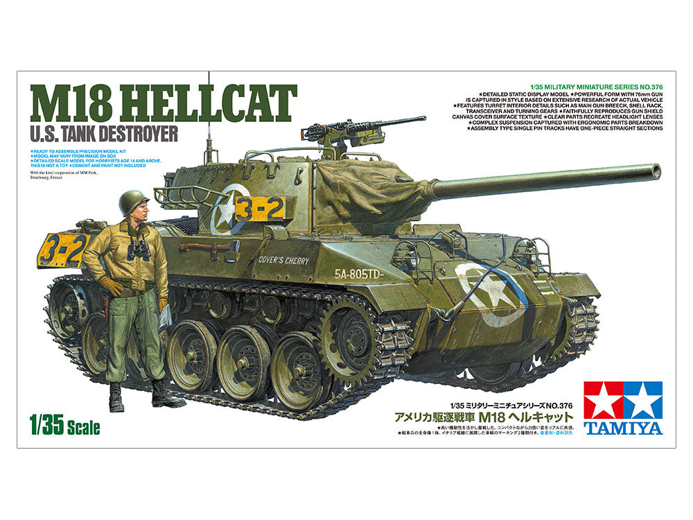 U.S. Tank Destroyer M18 Hellcat 1/35 Military Miniatures Series No.376