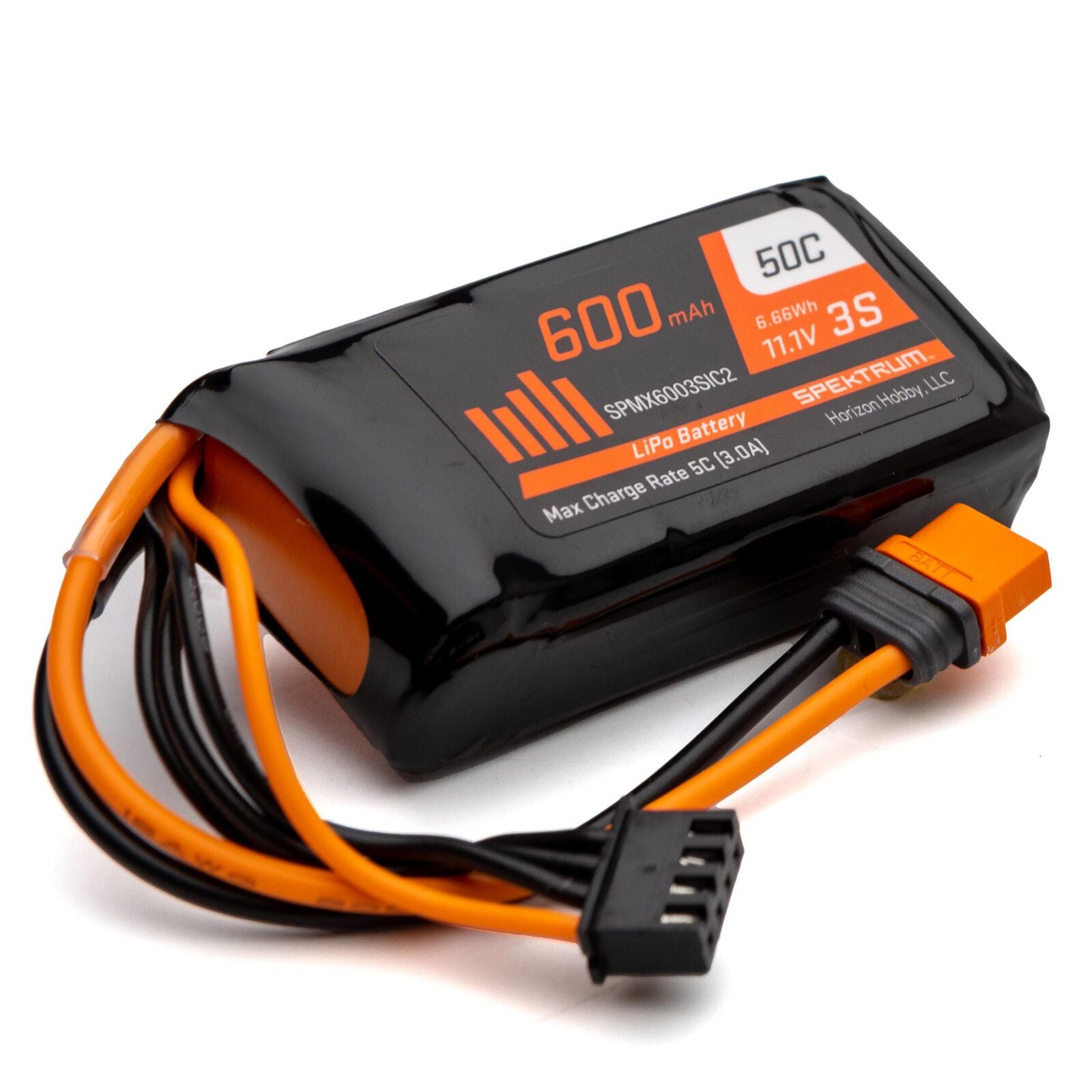 Spektrum 600mAh 3S 11.1V 50C IC2 LiPo Battery