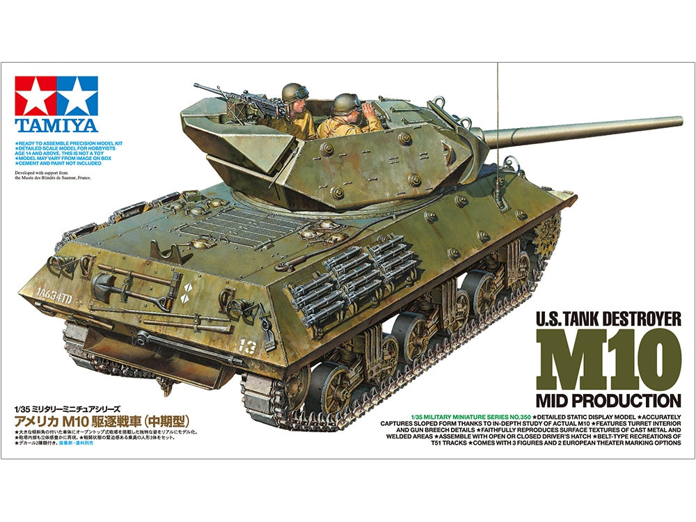 U.S. Tank Destroyer M10 Mid Production 1/35 Military Miniatures Series No.350